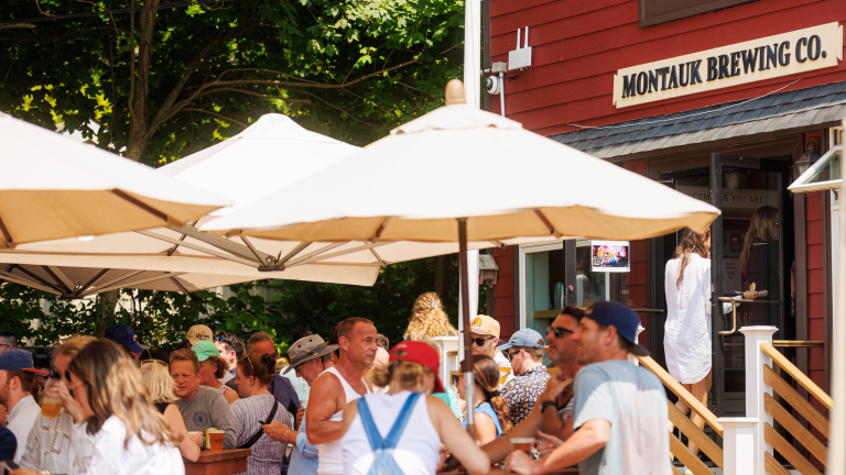 People Outside Montauk Brew Barn
