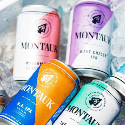 Montauk Brewing Co mixed cool box with various beers